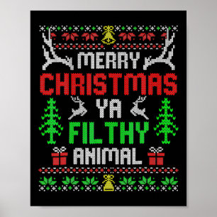 Frohe Weihnachten Animal Filthy Ya Xmas Pajama 2 Poster