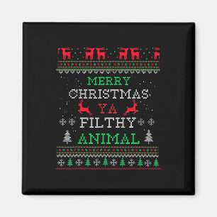 Frohe Weihnachten Animal Filthy Ya Xmas Pajama Fam Magnet