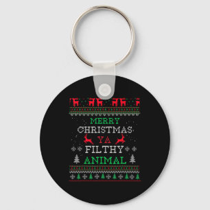 Frohe Weihnachten Animal Filthy Ya Xmas Pajama Fam Schlüsselanhänger