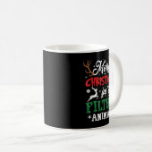 Frohe Weihnachten Animal Filthy Ya Xmas Pajama Kaffeetasse (VorderseiteRechts)