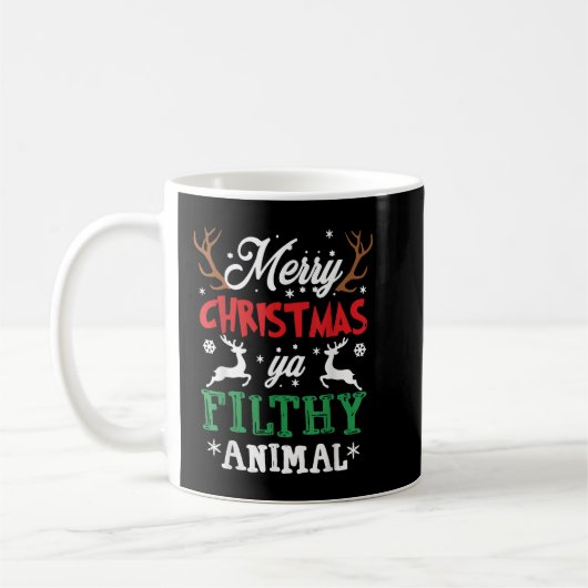 Frohe Weihnachten Animal Filthy Ya Xmas Pajama Kaffeetasse (Links)