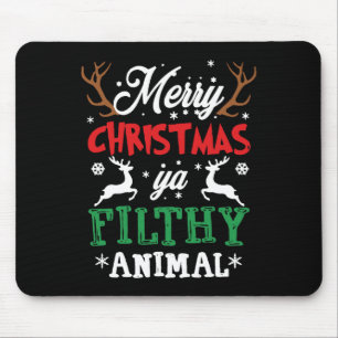 Frohe Weihnachten Animal Filthy Ya Xmas Pajama Mousepad