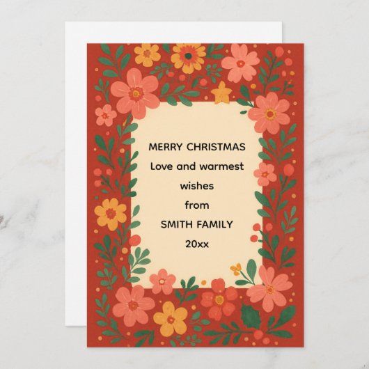 Frohe Weihnachten anpassbare Wünsche (Vorne/Hinten)