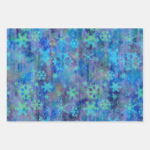 Frohe Weihnachten Aquamarin Blue Winter Geschenkpapier Set (Vorderseite 2)