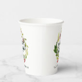 Frohe Weihnachten Aquarellblumen Party Pappbecher (Rechts)