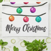 Frohe Weihnachten, Aquarellmauer Geschirrtuch (Gefaltet)