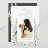 Frohe Weihnachten arktischer Winter Botanisches Fo (Vorne/Hinten)