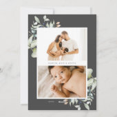 Frohe Weihnachten arktischer Winter Botanisches Fo (Rückseite)