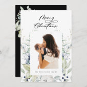 Frohe Weihnachten arktischer Winter Botanisches Fo (Vorne/Hinten)