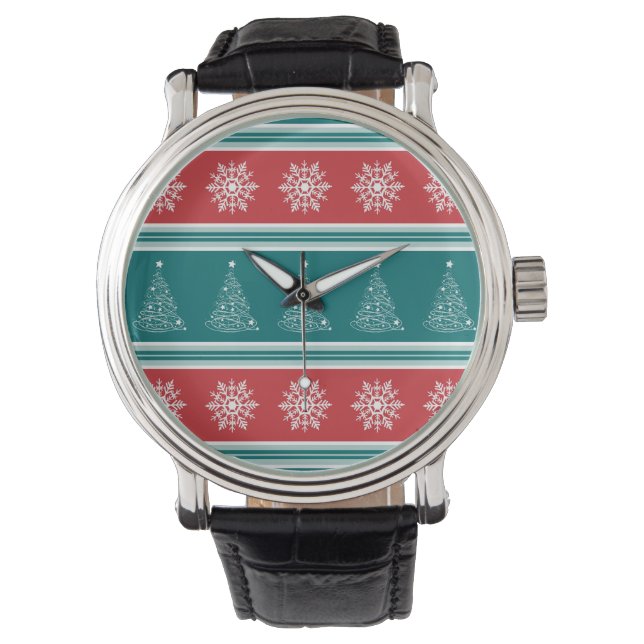 Frohe Weihnachten Armbanduhr (Vorderseite)