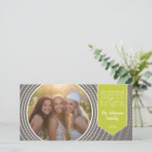 Frohe Weihnachten - Art Deco mit einem Bild (Stehend Vorderseite)