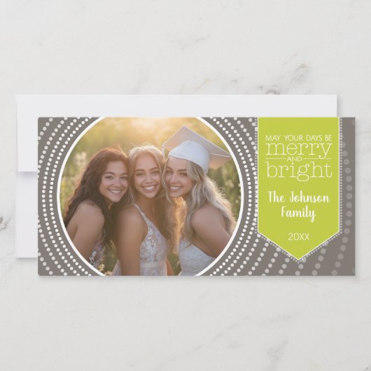 Frohe Weihnachten - Art Deco mit einem Bild (Vorderseite)