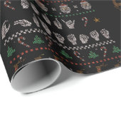 Frohe Weihnachten - ASL American Sign Language II Geschenkpapier (Rolleneckpunkt)
