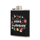 Frohe Weihnachten - ASL American Sign Language III Flachmann (Links)