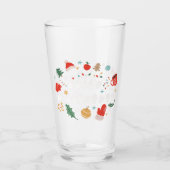 Frohe Weihnachten - ASL American Sign Language III Glas (Vorderseite)