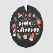 Frohe Weihnachten - ASL American Sign Language III Ornament (Vorderseite)