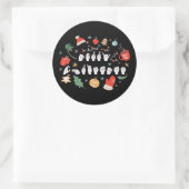 Frohe Weihnachten - ASL American Sign Language III Runder Aufkleber (Tasche)