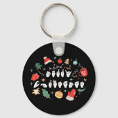 Frohe Weihnachten - ASL American Sign Language III Schlüsselanhänger (Vorderseite)