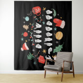 Frohe Weihnachten - ASL American Sign Language III Wandteppich (Beispiel)