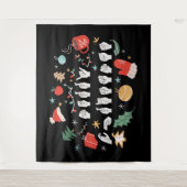Frohe Weihnachten - ASL American Sign Language III Wandteppich (Vorderseite)
