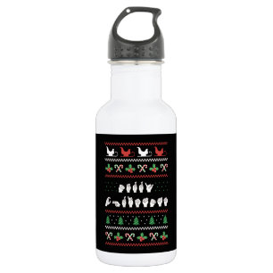 Frohe Weihnachten - ASL Amerikanische Gebärdenspra Edelstahlflasche