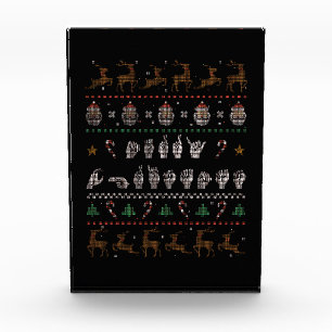 Frohe Weihnachten - ASL Amerikanische Gebärdenspra Fotoblock