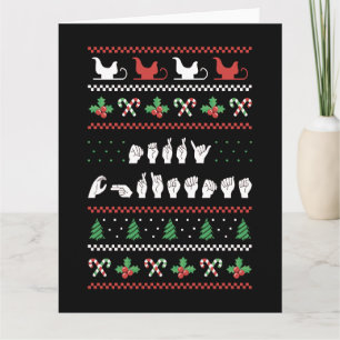 Frohe Weihnachten - ASL Amerikanische Gebärdenspra Karte