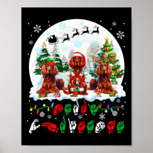 Frohe Weihnachten Asl Gebärdensprache Drei Weihnac Poster