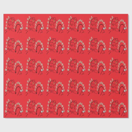 Frohe Weihnachten ASL Geschenkpapier (Flach)