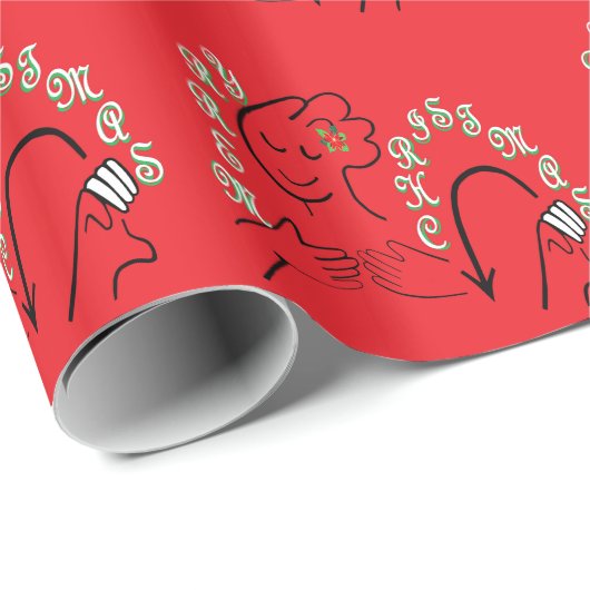 Frohe Weihnachten ASL Geschenkpapier (Rolleneckpunkt)
