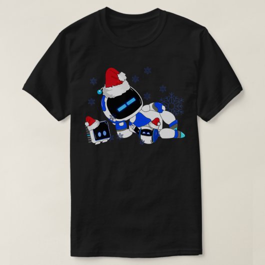 Frohe Weihnachten Astrobot Funny Sweat T-Shirt (Design vorne)