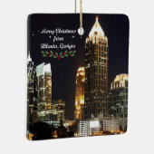Frohe Weihnachten, Atlanta, Georgia Skyline Keramikornament (Rechts)