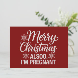Frohe Weihnachten auch im Pregnant Baby Ankündigun