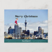 Frohe Weihnachten! Auckland Skyline, Postkarte (Vorderseite)