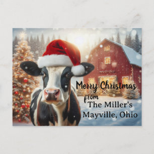 Frohe Weihnachten auf dem Bauernhof Postkarte