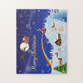 Frohe Weihnachten auf dem Vollmond Puzzle (Vertikal)