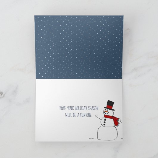 Frohe Weihnachten auf den Sternen Karte (Innenseite)