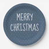 Frohe Weihnachten auf den Sternen Pappteller (Vorderseite)