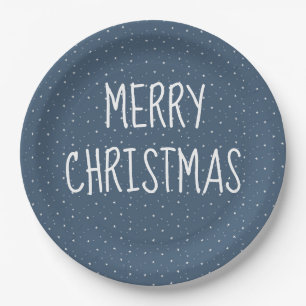 Frohe Weihnachten auf den Sternen Pappteller