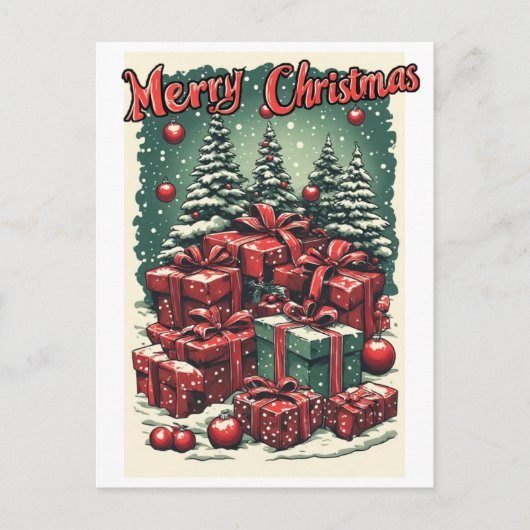 Frohe Weihnachten auf einem bunten (Vorderseite)