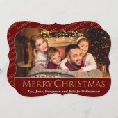 Frohe Weihnachten auf Extravagantem Foto (Vorne/Hinten)