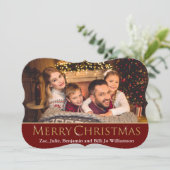 Frohe Weihnachten auf Extravagantem Foto (Stehend Vorderseite)