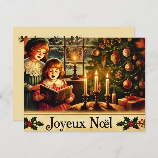 Frohe Weihnachten auf Französisch (Vorne/Hinten)