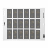 Frohe Weihnachten auf Grau mit goldenem Rücksendee Adressaufkleber (Vorne)