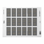 Frohe Weihnachten auf grauer Rücksendeadresse Adressaufkleber (Vorne)