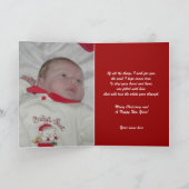 Frohe Weihnachten auf schwarz mit Foto innen (Innenseite)