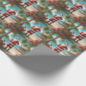 Frohe Weihnachten auf Tropical Island Geschenkpapier (Ecke)