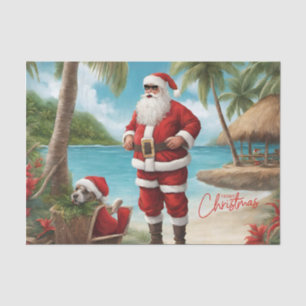 Frohe Weihnachten auf Tropical Island Seidenpapier
