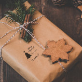 Frohe Weihnachten auf und von Label, individuelle  Gummistempel