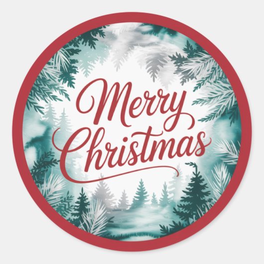 Frohe Weihnachten Aufkleber (Vorderseite)